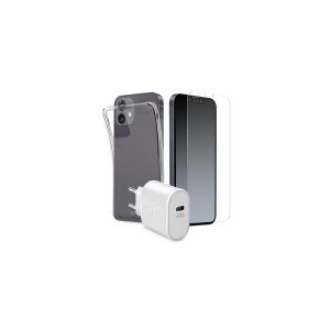 SBS oplader, cover og beskyttelsesglas-kit til iPhone 14 / 13®