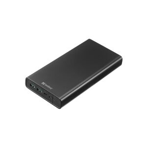Sandberg   Powerbank - 38400 mah - 142 Wh - 2 x USB A/1 x USB-C (PD) - Sort