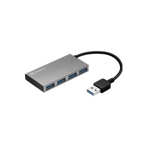 Sandberg USB 3.0 Pocket Hub - Hub - 4 x SuperSpeed USB 3.0 - desktop