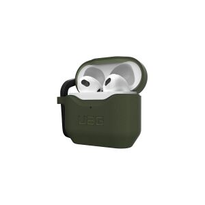 Urban Armor Gear UAG Rugged Case for Airpods (3rd Gen, 2021) - Std. Issue Silicone_001 Olive - Taske til trådløse øreknopper - antimikrobiel - silicone - olivengrøn - for Apple AirPods (3. generation)