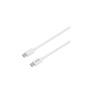 DELTACO USBC-AC146 - Strømforsyningsadapter - 20 Watt - 3 A - PD (24 pin USB-C) - på kabel: USB-C - hvid