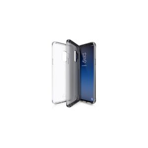 ITSKINS NANO // DUO Zero Gel 2 in 1 - Bagsidecover til mobiltelefon - termoplastisk polyuretan (TPU), Impacthane - sort, gennemsigtig (pakke med 2) - for Samsung Galaxy S9+