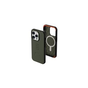Urban Armor Gear UAG Rugged Case for iPhone 14 Pro [6.1-in] - Civilian for MagSafe Olive - Bagsidecover til mobiltelefon - grov - MagSafe-kompatibilitet - olivengrøn - 6.1 - for Apple iPhone 14 Pro