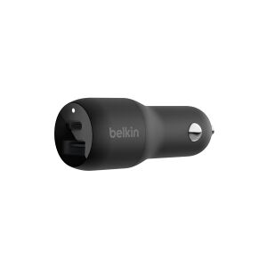 Belkin Components Belkin BOOST UP Dual Car Charger with PPS 37W - Bilstrømsadapter - 37 Watt - PD 3.0 - 2 output-stikforbindelser (USB, 24 pin USB-C)