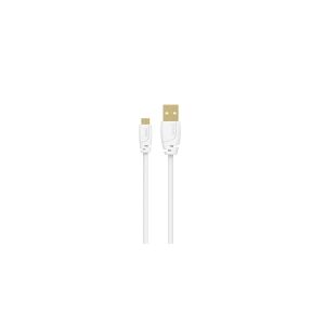 Sinox Micro USB kabel. 2m. Hvid