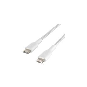 Belkin Components Belkin BOOST CHARGE - Lightning-kabel - 24 pin USB-C han til Lightning han - 2 m - hvid - USB Power Delivery (18 W)