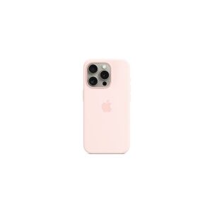 Apple - Bagsidecover til mobiltelefon - MagSafe-kompatibilitet - silicone - Lys pink - for iPhone 15 Pro