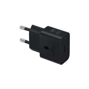 Samsung EP-T2510X - Strømforsyningsadapter - with data cable - 25 Watt - 3 A - PD 3.0, SFC, PD/PPS (24 pin USB-C) - på kabel: USB-C - sort