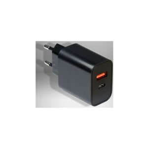 Inter-Tech Elektronik Handels Inter-Tech PD-2120 - Strømforsyningsadapter - small - 20 Watt - 3 A - PD, Quick Charge 3.0 - 2 output-stikforbindelser (USB Type A, 24 pin USB-C)