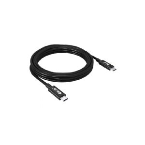 Club-3d Club 3D - USB-kabel - 24 pin USB-C (han) til 24 pin USB-C (han) - USB4 Gen3x2 - 48 V - 5 A - 3 m - aktiv, 4K120 Hz support, 8K60 Hz support, tovejs, op til 240 W strømforsyningssupport, forlænget strømrækkevidde (EPR), op til 40 Gbps datatransferh