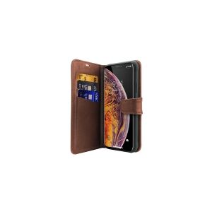 ITSKINS Wallet Book - Flipomslag til mobiltelefon - kunstig læder - brun - 6.5 - for Apple iPhone XS Max