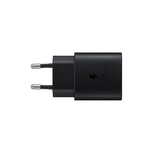 Samsung EP-TA800 - Strømforsyningsadapter - 25 Watt - 3 A - SFC (24 pin USB-C) - sort - for Galaxy A20, A50, A70, A8s, M30, M40, Note10, S20, S20 5G, S20+ 5G, Z Flip, Z Flip 5G