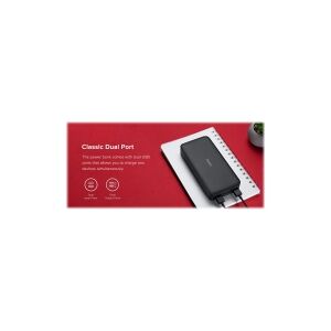 Xiaomi Redmi - Powerbank - 20000 mAh - 74 Wh - 18 Watt - 3.6 A - Fast Charge - 2 output-stikforbindelser (USB) - sort