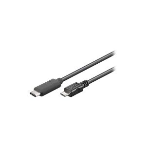 MicroConnect - USB-kabel - 24 pin USB-C (han) til Micro-USB Type B (han) - 1 m - sort
