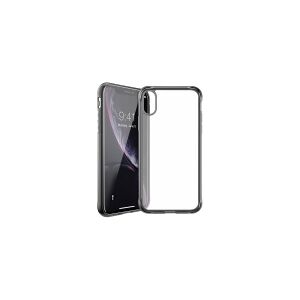 ITSKINS NANO // ICE - Bagsidecover til mobiltelefon - polykarbonat, termoplastisk polyuretan (TPU) - sort, gennemsigtig - for Apple iPhone XR