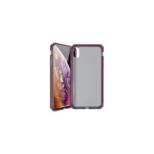 ITSKINS Supreme // Frost - Bagsidecover til mobiltelefon - TPE, termoplastisk polyuretan (TPU) - røgfarvet, fushia - for Apple iPhone X, XS