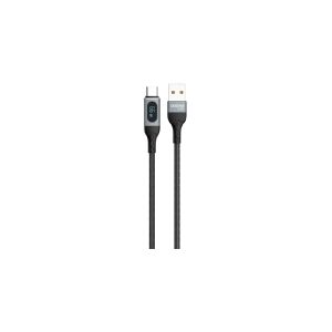 Dudao L7Max USB-A to USB-C cable 66W 1m sort