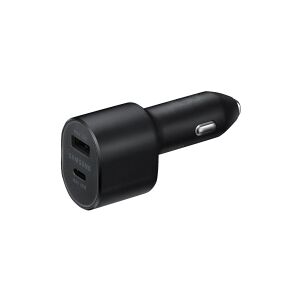 Samsung Dual Car Charger EP-L5300 - Bilstrømsadapter - 60 Watt - 3 A - PD, QC, AFC, SFC - 2 output-stikforbindelser (USB, 24 pin USB-C) - sort