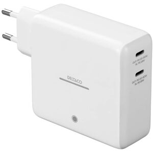 Deltaco 230v 2x Usb-C Pd Gan Oplader Med Powerbank - 9600 Mah