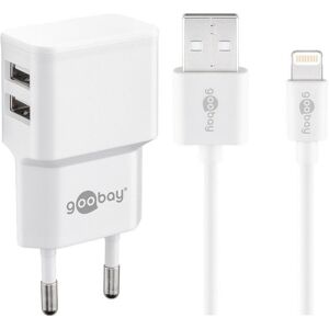 Goobay Apple Lightning Usb Oplader - 2.4a/12w - 1 M - Hvid