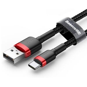 Baseus Usb-C 3.1 Hurtig Oplader Kabel - 3a - Sort/rød - 1 M