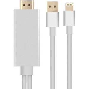 Apple Lightning Til Hdmi Adapter Kabel - Sølv - 1.8 M