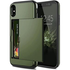 Apple Iphone X/xs Glide Cover Med Kortholder - Army