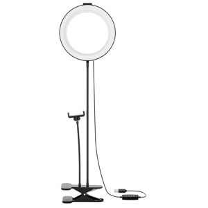 Led Ring Light Selfie - M/bord Clips - 16 Cm