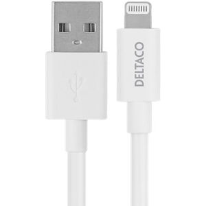 Deltaco Usb-A Til Lightning Kabel - Mfi Godkendt - Hvid - 3 M