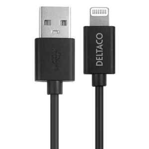 Deltaco Usb-A Til Lightning Kabel - Mfi Godkendt - Sort - 2 M