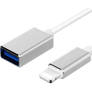 Apple Lightning Til Usb-A Hun Kabel - Otg Adapter - Hvid - 18 Cm