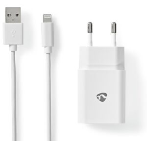 Nedis Lightning Usb Oplader - Mfi - 2.4a/12w - Hvid - 1 M