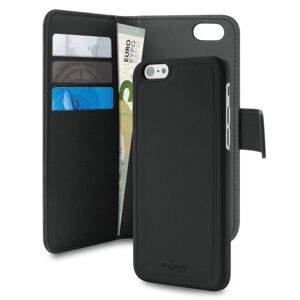 Puro Iphone 7/8/se2/se3 Magnetisk Wallet Cover - Sort