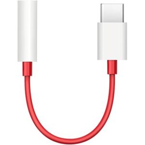 Oneplus (Tc01w) Usb-C Til 3.5 Mm Adapter - Hvid/rød