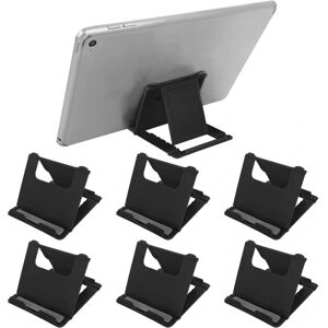 6-pack sammenfoldelig mobiltelefonholder, multi-vinkel mobiltelefonholder, universal bordholder til alle mobiltelefoner og tablets