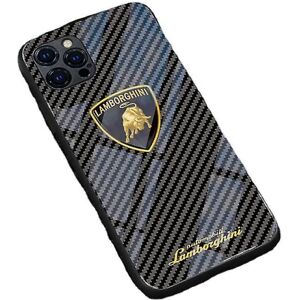 Apple Telefontaske Biltelefontaske Lamborghini Logo Udskrivning Til Iphone Telefonetui af hærdet glas iPhone11