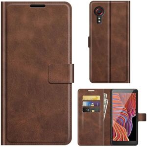 Generic Wallet-style Læder Etui til Samsung Galaxy Xcover 5 - Brun Brown