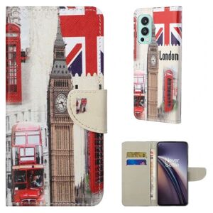 Generic Wonderland OnePlus Nord 2 5G flip etui - London Med Big Ben Multicolor