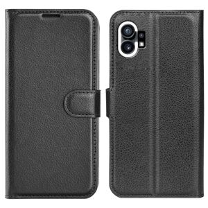 Generic Klassisk Nothing Phone (1) Flip Etui - Sort Black