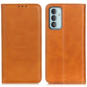 Generic Samsung Galaxy M23 flip etui i ægte læder med pung – Brun Brown