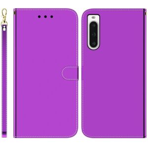 Generic Mirror Sony Xperia 10 V Flip Etui - Lilla Purple