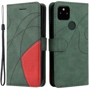 Generic Tekstureret Læder Etui med Strop TilGoogle Pixel 5a - Grøn Green