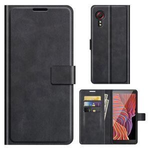 Generic Wallet-style Læder Etui til Samsung Galaxy Xcover 5 - Sort Black