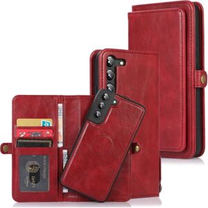 Samsung Galaxy S23 Plus - ZLEEP Dual Function Wallet Cover Röd