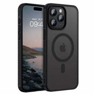 Floveme iPhone 15 Pro - Stærkt magnetisk, mat rygcover Black