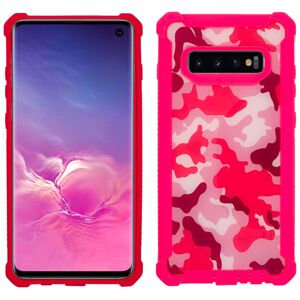 Floveme Samsung Galaxy S10 Plus - Eksklusivt beskyttende Army-etui Kamouflage Rosa