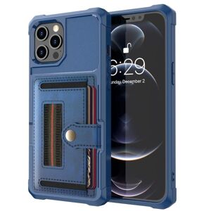 Floveme iPhone 12 Pro Max - Praktisk stilfuldt cover med kortholder Blå