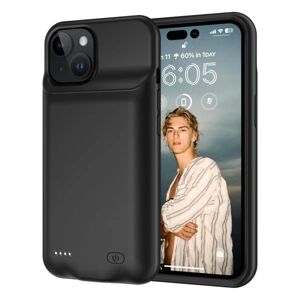 MTK Genopladeligt batteri cover Shell til iPhone 15 Plus 8500mAh Black