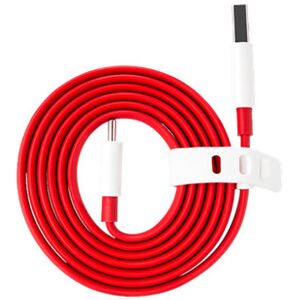 ONEPLUS 1,5 m Dash Charge Type-C fladkabel 4A USB hurtigopladnin Red