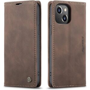 CASEME Retro tegnebog taske til iPhone 13 Pro - Kaffe Brown